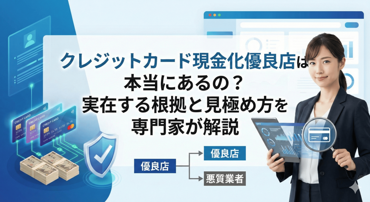 クレジットカード現金化優良店は本当にあるの？実在する根拠と見極め方を専門家が解説